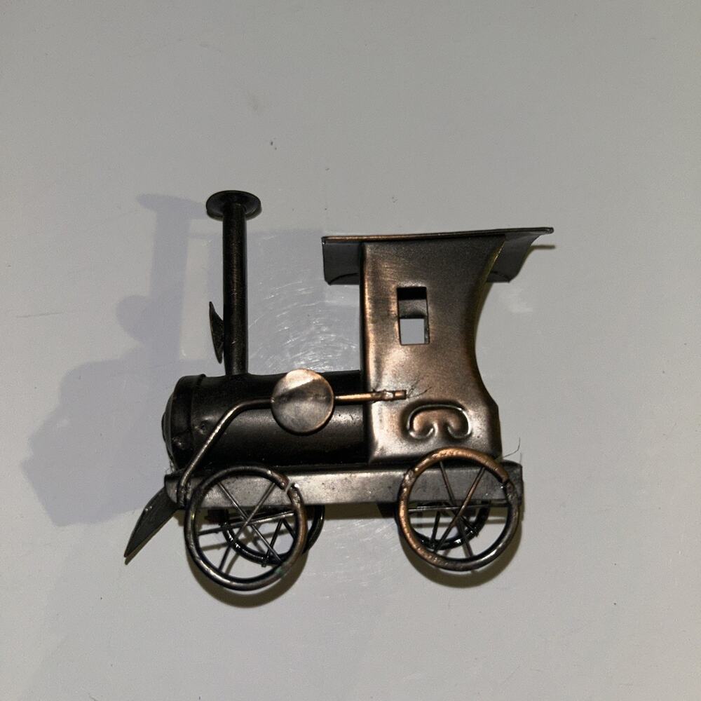 Vintage Metal Copper Train Engine Locomotive